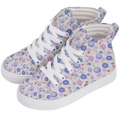 Watercolor Dandelions Kids  Hi-Top Skate Sneakers