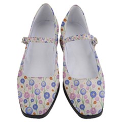 Watercolor Dandelions Women s Mary Jane Shoes