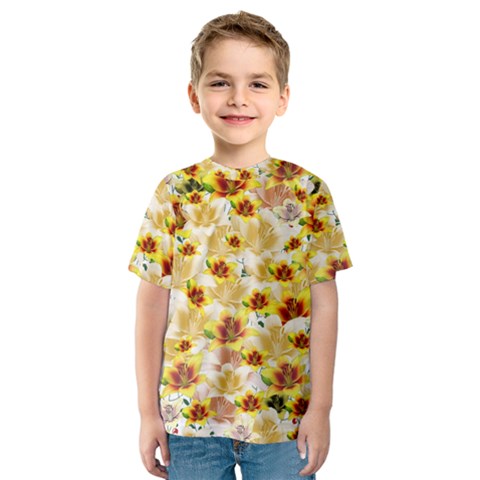 Lonely Flower Populated Kids  Sport Mesh Tee by JustToWear