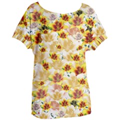 Lonely Flower Populated Women s Oversized Tee by JustToWear