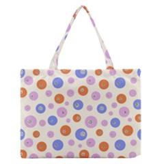 Multicolored Circles Zipper Medium Tote Bag by SychEva