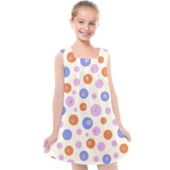 Multicolored Circles Kids  Cross Back Dress by SychEva