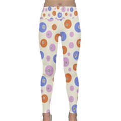 Multicolored Circles Lightweight Velour Classic Yoga Leggings by SychEva