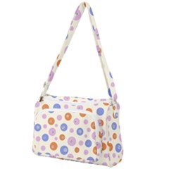 Multicolored Circles Front Pocket Crossbody Bag by SychEva