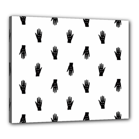 Vampire Hand Motif Graphic Print Pattern Canvas 24  x 20  (Stretched)