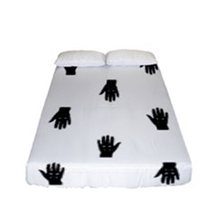 Vampire Hand Motif Graphic Print Pattern Fitted Sheet (Full/ Double Size)
