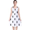 Vampire Hand Motif Graphic Print Pattern V-Neck Midi Sleeveless Dress  View1