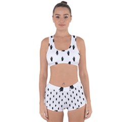 Vampire Hand Motif Graphic Print Pattern Racerback Boyleg Bikini Set