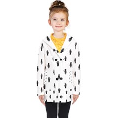 Vampire Hand Motif Graphic Print Pattern Kids  Double Breasted Button Coat