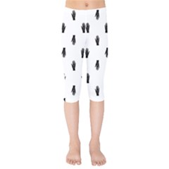 Vampire Hand Motif Graphic Print Pattern Kids  Capri Leggings 