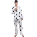 Vampire Hand Motif Graphic Print Pattern Men s Long Sleeve Satin Pajamas Set View1