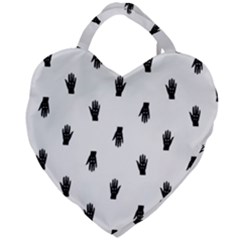Vampire Hand Motif Graphic Print Pattern Giant Heart Shaped Tote