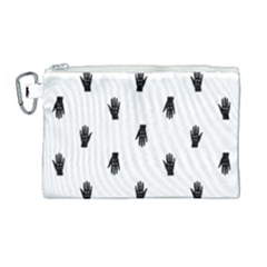 Vampire Hand Motif Graphic Print Pattern Canvas Cosmetic Bag (Large)