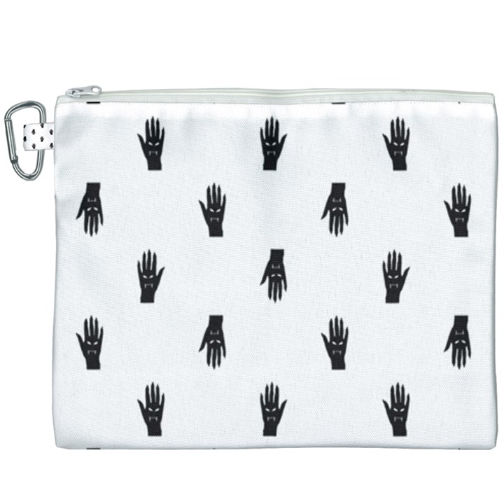 Vampire Hand Motif Graphic Print Pattern Canvas Cosmetic Bag (XXXL)