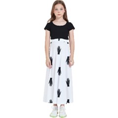 Vampire Hand Motif Graphic Print Pattern Kids  Skirt by dflcprintsclothing