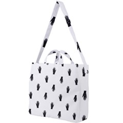 Vampire Hand Motif Graphic Print Pattern Square Shoulder Tote Bag