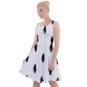 Vampire Hand Motif Graphic Print Pattern Knee Length Skater Dress View1