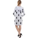 Vampire Hand Motif Graphic Print Pattern Long Sleeve Hoodie Dress View2