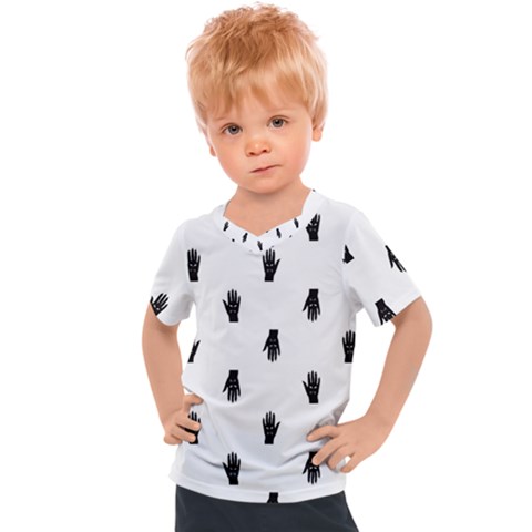 Vampire Hand Motif Graphic Print Pattern Kids  Sports Tee by dflcprintsclothing