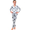 Vampire Hand Motif Graphic Print Pattern Kid s Satin Long Sleeve Pajamas Set View1