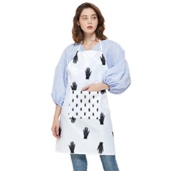 Vampire Hand Motif Graphic Print Pattern Pocket Apron