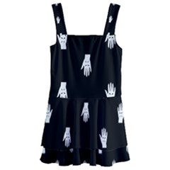 Vampire Hand Motif Graphic Print Pattern 2 Kids  Layered Skirt Swimsuit by dflcprintsclothing