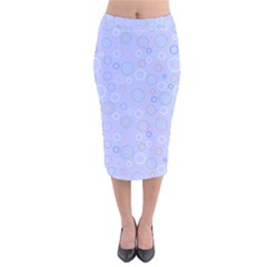 Circle Velvet Midi Pencil Skirt