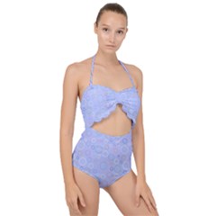 Circle Scallop Top Cut Out Swimsuit