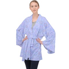 Circle Long Sleeve Velvet Kimono 
