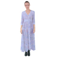 Circle Button Up Maxi Dress