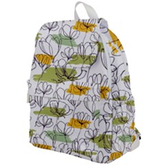 Flower Line Art Color Seamless Pattern Top Flap Backpack