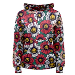 Daisy Colorfull Seamless Pattern Women s Pullover Hoodie by Kizuneko