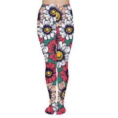 Daisy Colorfull Seamless Pattern Tights