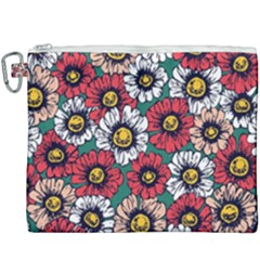 Daisy Colorfull Seamless Pattern Canvas Cosmetic Bag (xxxl) by Kizuneko