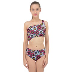 Daisy Colorfull Seamless Pattern Spliced Up Two Piece Swimsuit