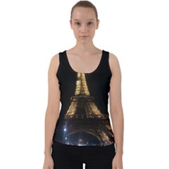 Tour Eiffel Paris Nuit Velvet Tank Top by kcreatif