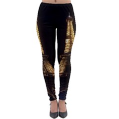 Tour Eiffel Paris Nuit Lightweight Velour Leggings by kcreatif