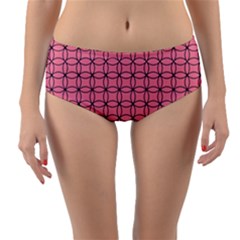 Circles On Pink Reversible Mid-waist Bikini Bottoms by JustToWear