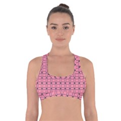 Circles On Pink Cross Back Sports Bra by JustToWear