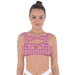 Circles On Pink Bandaged Up Bikini Top by JustToWear