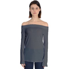 Beluga Grey Off Shoulder Long Sleeve Top by FabChoice