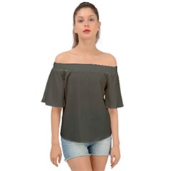 Beluga Grey Off Shoulder Short Sleeve Top by FabChoice