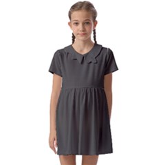 Beluga Grey Kids  Asymmetric Collar Dress by FabChoice