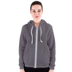 Carbon Grey Women s Zipper Hoodie by FabChoice