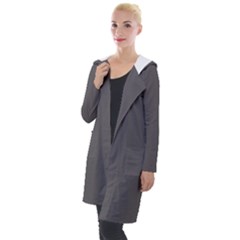 Carbon Grey Hooded Pocket Cardigan by FabChoice