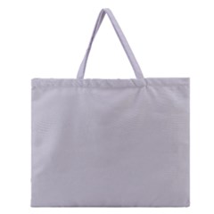 Cloudy Grey Zipper Large Tote Bag by FabChoice