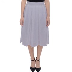 Cloudy Grey Classic Midi Skirt