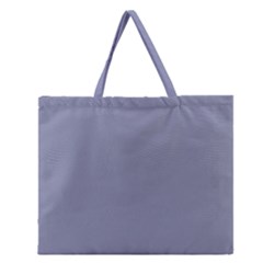 Cool Grey Zipper Large Tote Bag