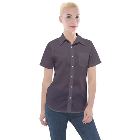 Graphite Grey Women s Short Sleeve Pocket Shirt by FabChoice