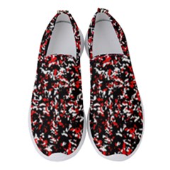 Patterntachesrougeblancnoir75 Women s Slip On Sneakers